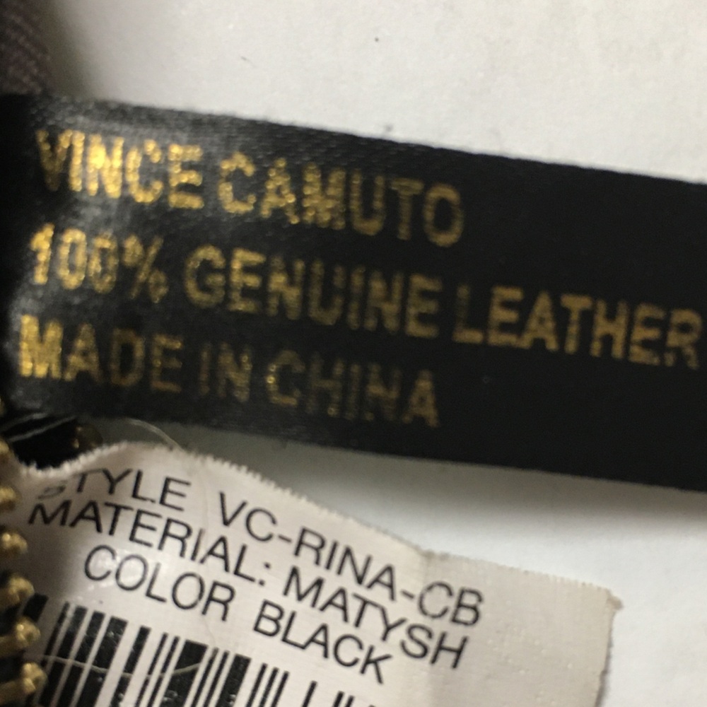 Vince Camuto Leather Crossbody Shoulder Bag Black Expandable Gold Zipper Detail - Picture 14 of 15